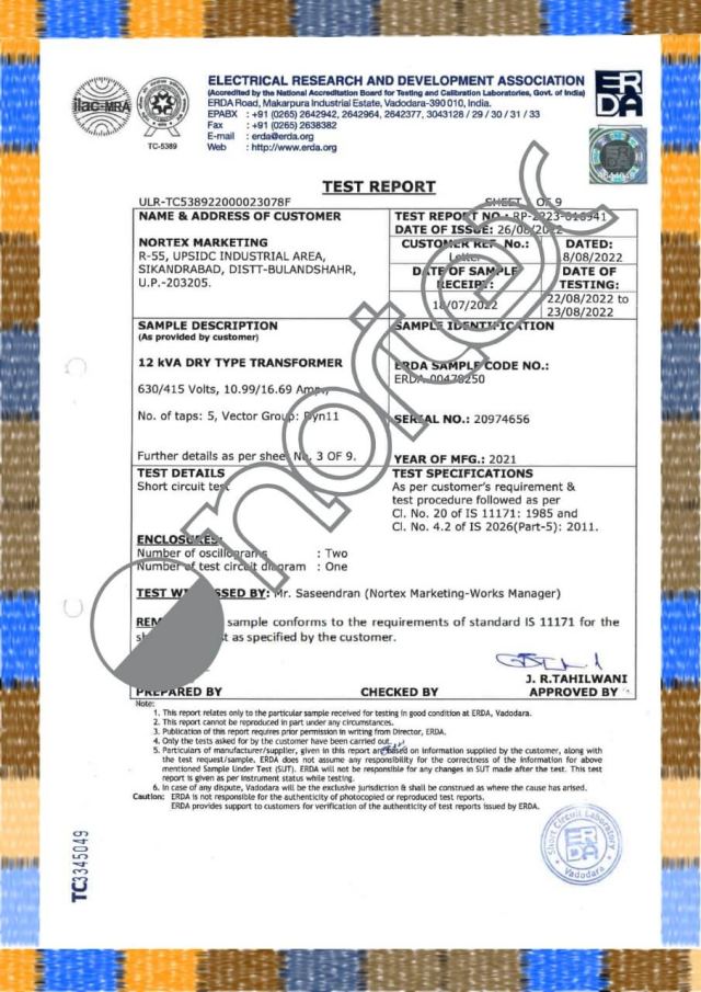 Type test certificate 12